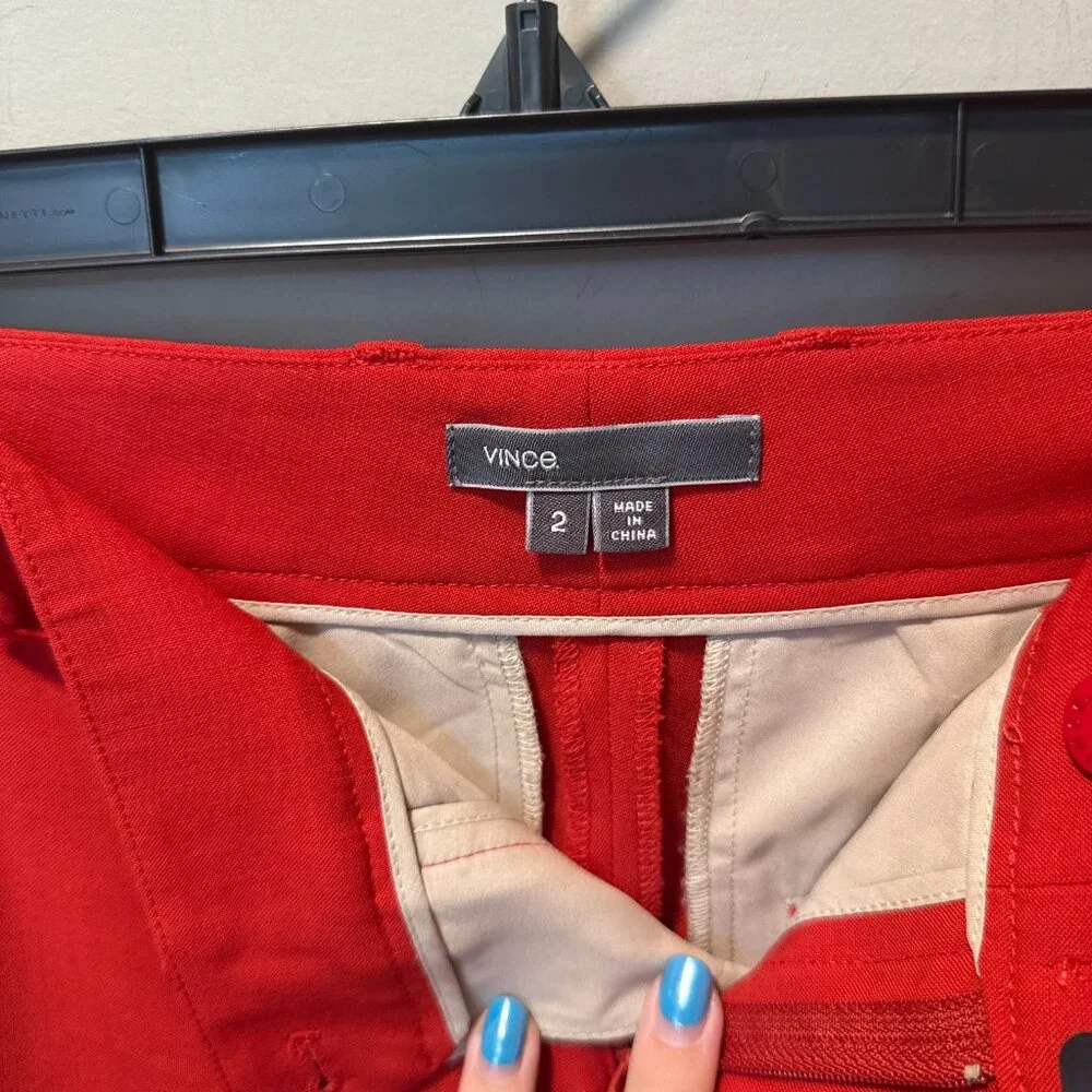 Vince Red Pants - 2 - Picture 3 of 4